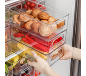 1pcs Crisper Transparent Box Kitchen Refrigerator Crisper Storage Box Cosmetic Storage Plastic Acrylic Desktop Organizer Box