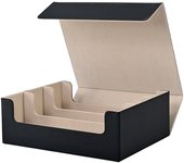 Trading card storage box, can hold 1800+ single decks, magnetic closure PU leather card box, fits for MTG, TCG,Yugion cards