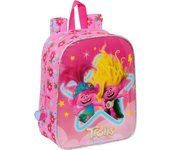 SAFTA - TROLLS 3 Mochila para Guarderia Adaptable Carrito- diseño único y licencia oficial - Mochila guarderia espalda y hombreras ergonomicas- made in safta - Mochila comodidad máxima y ajuste perfecto