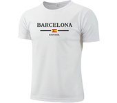 Barcelona Hot Sale Men's Summer Sports T-shirt High Quality Breathable Quickdry Tee Male Versatile Marathon Fitness Football Top