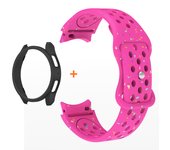 Soft Silicone Strap+Case for Samsung Galaxy Watch 7 6 5 4 40/44mm 5Pro45mm Sport Band for Galaxy Watch6 Classic 47/43mm Bracelet