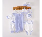 8PCS Spring Newborn Baby Clothing Set Cotton Infant Boy Clothes Cloth Suit New Born Girl Baby Clothing Sets New born Hat