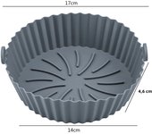 Air Fryer Silicone Microwave Baking Bowl Reusable Fried Chicken Basket Non-Stick Air Fryers Baking Tray Bakeware Kitchen Tools