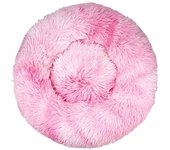 Cama para gatos, cojín suave, lavable para perros y gatos (teñido anudado rosa, 60 cm), Sunny