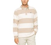 Polo Scotta Rugby rayas manga larga beige hombre