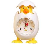 Reloj despertador de moda con bonitos dibujos de cáscara de huevo de gallina, reloj despertador de escritorio, reloj despertador para niños, regalo para decoración del hogar, regalo festivo blanco