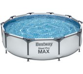 Bestway Piscina Redonda 3.05x76 con Depuradora y Estructura Metálica