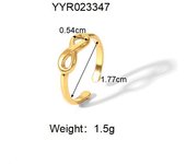 Encanto Anillos de enganche personalizados de acero inoxidable para mujeres y niñas, anillos abiertos de Hip Hop Kpop de Color dorado, regalos de joyería para fiesta