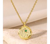 12 Zodiac Sign Pendant Necklaces for Women 12 Constellation Stainless Steel Chain Jewelry Aries Libra Leo Virgo Birthday Gift