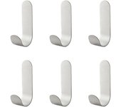 Ganchos Adhesivos para Pared, 6 Piezas Colgadores pared Adhesivos, Ganchos Adhesivos De Acero Inoxidable, Colgadores De Pared Adhesivos, Colgador Toalla Baño, Percha Adhesivas Sin Taladro