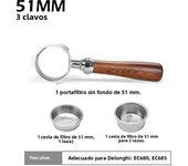 Bottomless Portafilter 51mm For Delonghi Ec680 Ec685 With Replacement Filter Basket Espresso Machine Tools Barista Accessories