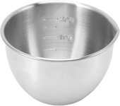 Cuenco para mezclar apto para lavavajillas y frigorífico Cuenco para servir grueso de acero inoxidable 304 con báscula para ensaladas, frutas y repostería Tipo A