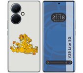 Funda Silicona para Vivo V29 Lite 5G diseño Leones Dibujos