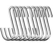 10PCS S-Shape Hooks Kitchen Bathroom Stainless Steel Multifunctional Hanging Rack Clothes Bag Towels Plants Hanger Storage Hold
