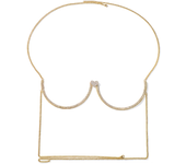 Heart Chest Bracket Jewellery Bra Chain for Women Body Crystal Bikini Summer Top Elegant 2022 Clothes Necklace Accessories Beach