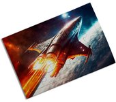 MERCHANDMANIA PUZZLE DE 24 PIEZAS nave espacio cosmos estrellas planetas ovni uap rompecabezas puzle para adulto exploracion espacial nasa