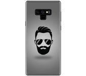 Tumundosmartphone Funda Gel Tpu para Samsung Galaxy Note 9 Diseño Barba Dibujos