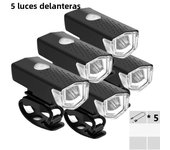 5 Sets Bicycle Front Light  Portable LED Charging Bike Light Waterproof Cycling Flashlight Rear Light Bike Accessories