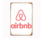 Vintage Airbnb Logo 1 Metal Plaque Poster Wall Decor Cinema Living Room Mural Funny Tin Sign Kitchen Bedroom Cafe Bar Pub Living