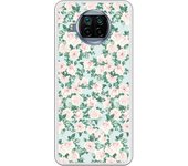 Funda compatible con Xiaomi Mi 10T Lite - Patron flores con fondo verde