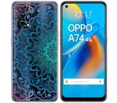 Tumundosmartphone Funda Gel Transparente para Oppo A74 4G diseño Mandala Dibujos