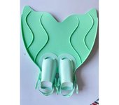 Zenyth aletas individuales para adultos y niños, aletas, aletas de una pieza de Sirena, equipo de Natation para Buceo
