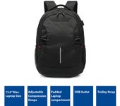 ACT  Mochila para Portatil Global 15.6 pulgadas con cargador USB