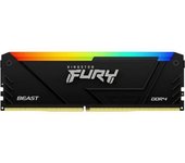Memoria RAM Kingston FURY Beast RGB 8GB/ DDR4/ 3600MHz/ 1.35V/ CL17/ DIMM