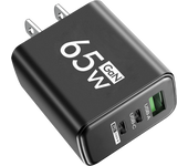 65W GaN PD USB Fast Charging QC 3.0 Fast Charger 3 Ports Type C EU/US Plug Mobile Phone Charger For iPhone Xiaomi Samsung Huawei
