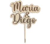 Topper nombres para Tarta de Boda | Nombres Lettering | Topper parejas | Decoración Tartas Pasteles | Lulamuk