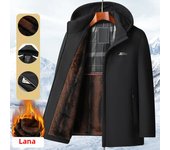 Luxury Fleece Inner Hooded Winter Jacket for Men Thermal Warm Hooded Parka Men's Winter Jacket Hiking Camping Men's Winter Coats