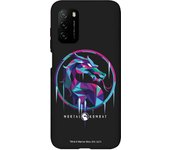Funda original compatible con Xiaomi Redmi 9T - Pocophone M3 Negro con un diseño de Mortal Kombat Logo Ice
