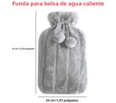 2L Hot Water Bottle Cover Rubber Hot Water Bags Winter Plush Hand & Feet Warmer Explosion-Proof Water Bottle Cover For Hot Water