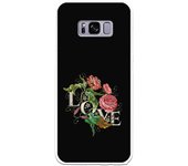 Funda compatible con Samsung Galaxy S8 - tatoo rosa efecto bordado