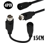 DC Female 5.5*2.1mm to male 3pin 4 Pin Cable Lead For SATO TG-5011-19V-ES Just a 4-Pin cable For TV LCD VCR power supply CABLE