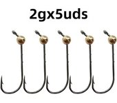 5pcs/lot Micro Jig Head Fishing Hooks 0.5g-4g Copper Head Mini Crank Jig Fishhook Soft Worm Lure Fishing Accessories