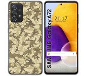 Tumundosmartphone Funda Gel Tpu para Samsung Galaxy A72 diseño Sand Camuflaje Dibujos