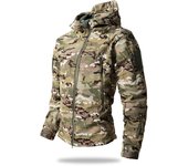 Lurker Shark Skin Soft Shell Tactical Jacket Men Waterproof Fleece Hooded Coat Hunt Clothes Autumn New Outdoor Camouflage Jacket