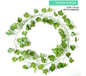 2.1M Artificial IVY Leaf Rattan Faux Grape Sweet Vines Small Green Leaves Plant Garland IVY Creeper Wreath Home Restaurant Decor