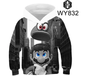 Super Mario Game 3D Printing Boys Hoodies Autumn Hooded Sweatshirt For Boys Kids Clothes Long Sleeve Pullover Tops Kids Coats