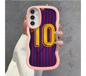 Red Blue Football Number 10 Phone Case for Samsung Galaxy A73 A55 A54 A53 A52 A51 A35 A34 A33 A32 A25 A24 A23 A22 A21s 5G Capa