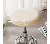 Bar Stool Cover Polar Fleece Round Chair Cover Removable Stool Slipcover Solid Seat Cushion Protector Washable Bar Stool