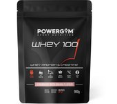 POWERGYM  Whey 100 Concentrado de Proteínas de Suero - Proteína con creatina, L-Glutamina, Vitaminas y Antioxidantes – Sin Azucares añadidos