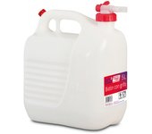 Bidón Tayg de Plástico para Líquidos con Grifo Blanco de 5L Apto para Alimentos