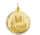 Inmaculada Romero - Cristo Sagrado Corazón de Jesús Medalla Oro 18k 28mm Hélice