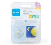 Chupete Mam Night 0-6 Latex 2 Uds - Ortodóntico y Delicado para la Piel