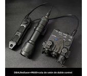 Powerful Tactical LED Flashlight Hunting Red Green Dot Laser DBAL-A2 Strobe White Light Scout Dual Pressure Switch