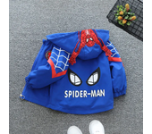 Children's Hooded Coat Boys' Baby Spring Clothes 2022 New Hero Spiderman Handsome Charge Jacket