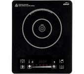 SUINGA Placa vitrocerámica inducción No encastrable, Potencia 2000W, con 8 niveles de potencia, Medidas 30x37x4,5cm, Color Negro