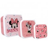 Pack Minnie, Porta Meriendas Minnie, 3 en 1, Fiambrera Minnie, Sandwichera Minnie, Niñas, Niños, Infantil, Color Mix, 12 x 12 x 6 cm. Kiglam